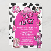 Rodeo Retro Cowgirl Birthday Dance Party Einladung (Vorne/Hinten)