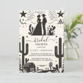 Rodeo Retro Pferd Rustikales Western Brautparty Einladung (Stehend Vorderseite)