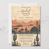 Rodeo Retro Rustikales Western Brautparty gelassen Einladung (Vorderseite)