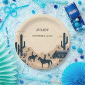 Rodeo Retro Rustikales Western Brautparty Pappteller (Party)