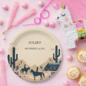 Rodeo Retro Rustikales Western Brautparty Pappteller (Party)