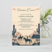 Rodeo Retro Rustikales Western Probe Abendessen Einladung (Stehend Vorderseite)