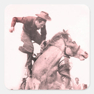 Rodeo Riddin" Quadratischer Aufkleber