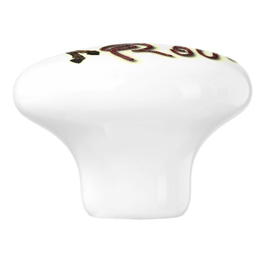 Rodeo Rider Drawer Pull Keramikknauf (Seitenansicht)