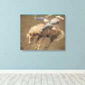 Rodeo Rider Leinwanddruck (Insitu (Holzboden))
