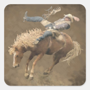 Rodeo Rider Quadratischer Aufkleber