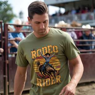 Rodeo Rider - Retro Cowboy Vintag T-Shirt