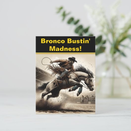 Rodeo Riders Leap Postkarte (Stehend Vorderseite)