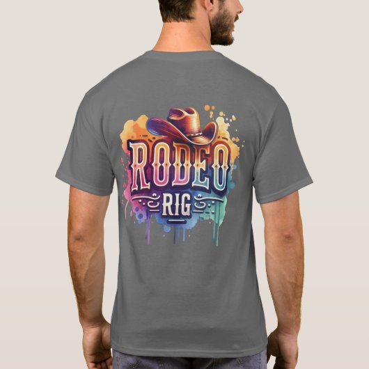 Rodeo Rig mit Cowboy-Hut T-Shirt (Rückseite)