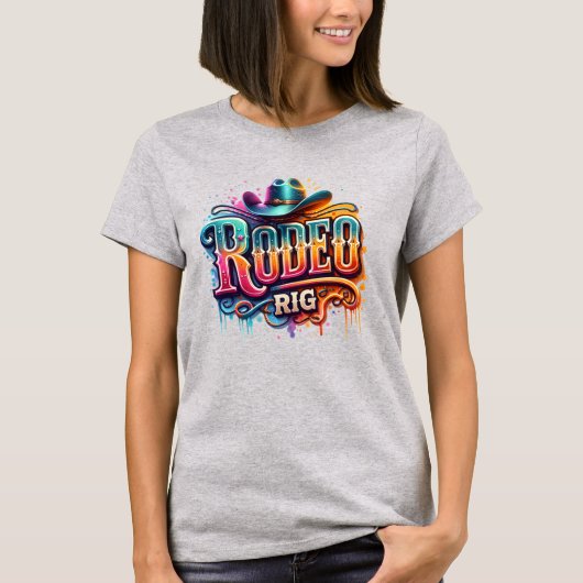 Rodeo Rig und Cowboy Hat T-Shirt (Vorderseite)