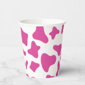 Rodeo Rosa Kuh Print Western Geburtstag Pappbecher (Links)