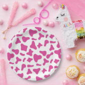 Rodeo Rosa Kuh Print Western Geburtstag Pappteller (Party)