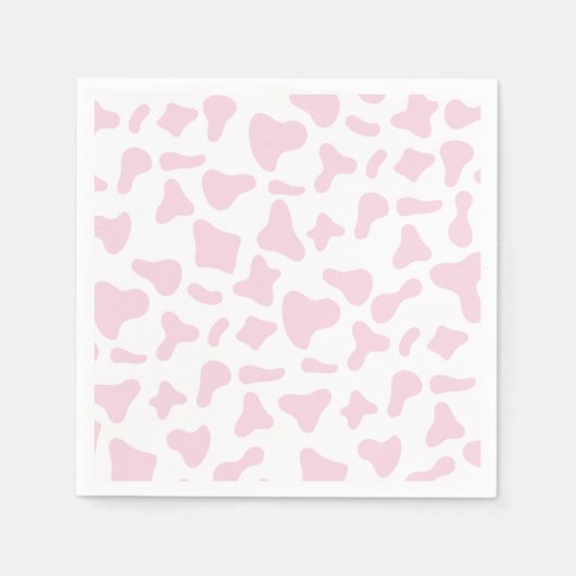 Rodeo Rosa Kuh Print Western Geburtstag Serviette (Vorderseite)