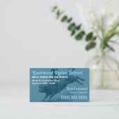 Rodeo School | Bull Rider Training / Instructor Visitenkarte (Stehend Vorderseite)