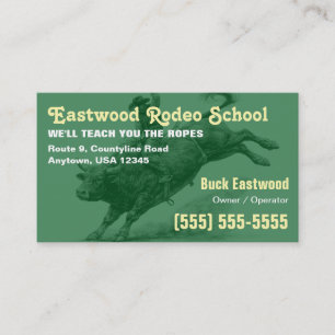 Rodeo-Schule Bull Rider-Training / Ausbilder Visitenkarte