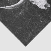 Rodeo Schwarz-Weiß Rustikaler Western Bull Skull Seidenpapier (Ausschnitt)