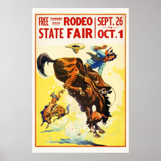 Rodeo Staat Fair USA Vintage Poster restauriert 19 (Vorne)