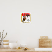 Rodeo Steer Wrestler Poster (Küche)