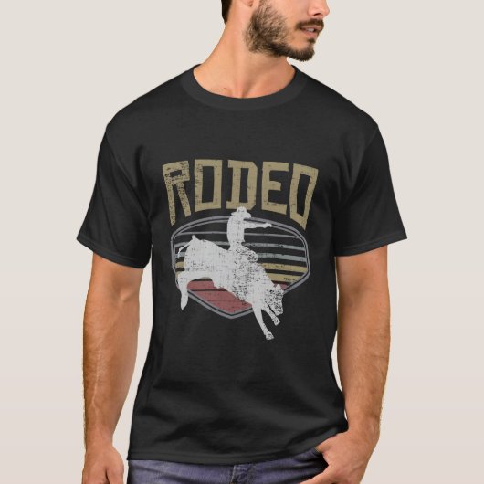 Rodeo Style Bull Riding T-Shirt (Vorderseite)