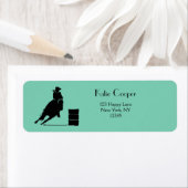 Rodeo Theme Cowgirl Barrel Racing Silhouette (Insitu)