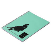 Rodeo Theme Cowgirl Barrel Racing Silhouette Notizblock (Linke Seite)