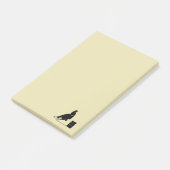 Rodeo Theme Cowgirl Barrel Racing Silhouette Post-it Klebezettel (angewinkelt)