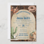 Rodeo Themed Adult Birthday Einladung (Vorderseite)