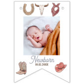 Rodeo Themed | Geburtstag Wimpelkette (Dritte Fahne)