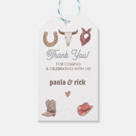 Rodeo Themed | Geburtstags-Geschenketiketten Geschenkanhänger