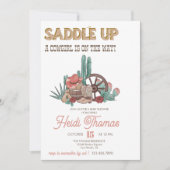 Rodeo Themed | Western Babydusche Einladung (Vorderseite)