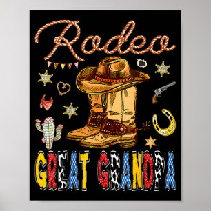 Rodeo Ur-Urgroßvater Western Geburtstag Cowboy Mat Poster