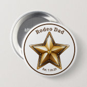 Rodeo Vater Sheriff Star Button (Vorne & Hinten)