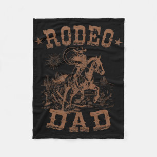 Rodeo Vater Western Cowboy Daddy Family Match Fat Fleecedecke