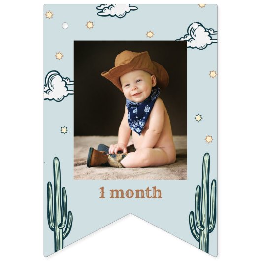 Rodeo West Cowboy Monthly Foto Jagdfahnen Wimpelkette (Zweite Fahne)