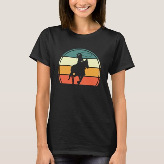 Rodeo Western Country Howdy Texas Girl Horse Ridin T-Shirt (Vorderseite)