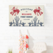 Rodeo Western Cowboy 1. Geburtstag Party Banner (Insitu)