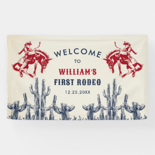 Rodeo Western Cowboy 1. Geburtstag Party Banner