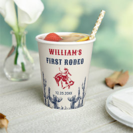 Rodeo Western Cowboy 1. Geburtstag Party Pappbecher