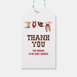 Rodeo Western Cowboy Baby Dusche Geschenkanhänger