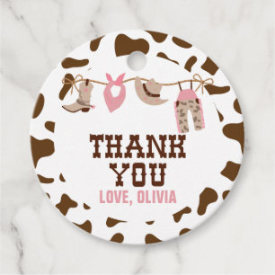 Rodeo Western Cowboy Baby Dusche Geschenkanhänger