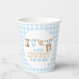 Rodeo Western Cowboy Baby Dusche Pappbecher