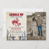 Rodeo Western Cowboy Baby Dusche Party Foto Einladung (Vorderseite)