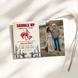 Rodeo Western Cowboy Baby Dusche Party Foto Einladung