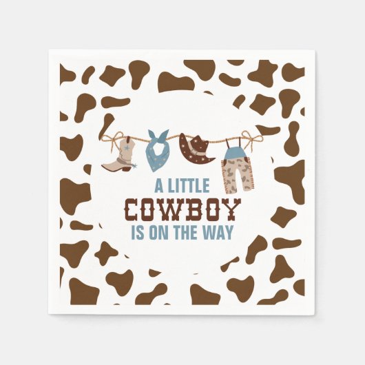 Rodeo Western Cowboy Baby Dusche Serviette (Vorderseite)