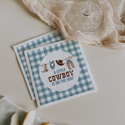 Rodeo Western Cowboy Baby Dusche Serviette