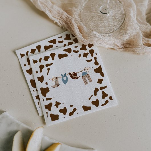 Rodeo Western Cowboy Baby Dusche Serviette