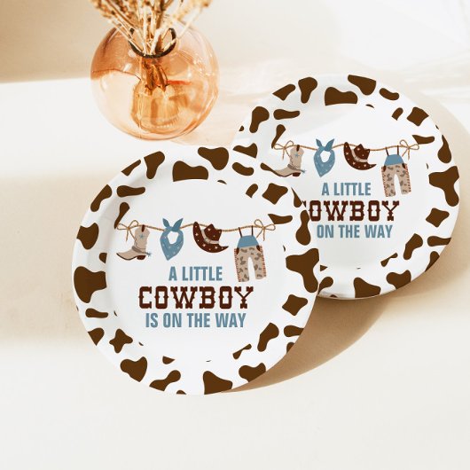 Rodeo Western Cowboy Baby Duschpapier Teller
