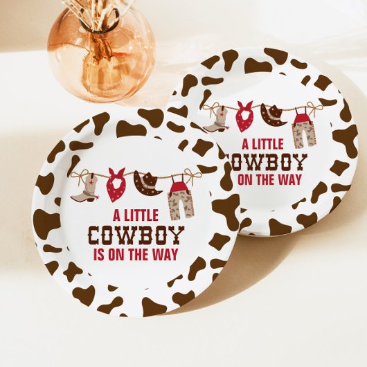 Rodeo Western Cowboy Baby Duschpapier Teller