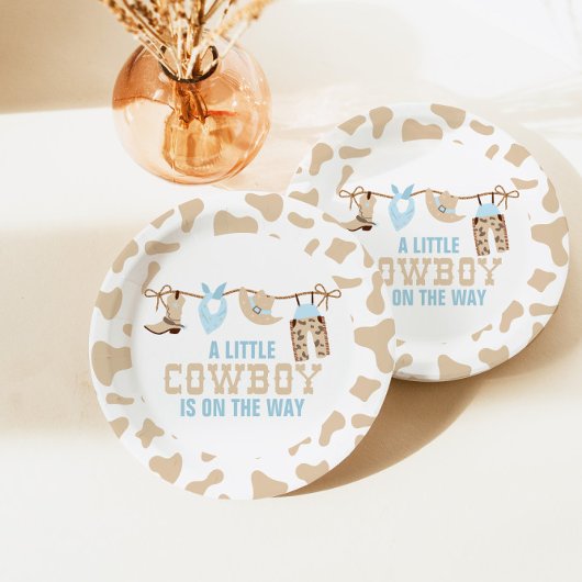 Rodeo Western Cowboy Baby Duschpapier Teller
