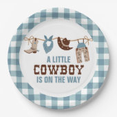 Rodeo Western Cowboy Baby Duschpapier Teller (Vorderseite)